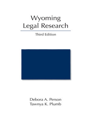 cover image of Wyoming Legal Research
